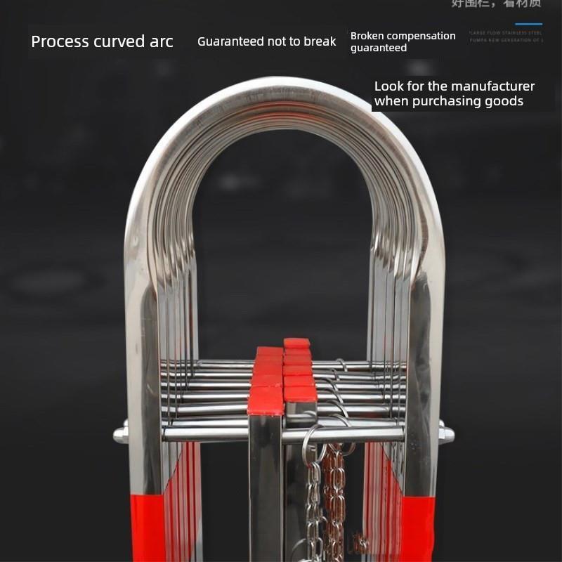 不锈钢拱形伸缩围栏活动折叠护栏幼儿园围栏隔离室外防护围栏