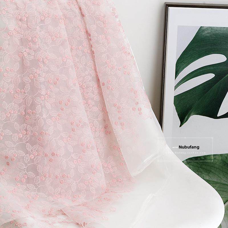 高档欧根纱绣花织物白色网眼花边绣花服装裙织物汉代手工DIY,居家布艺,海绵垫/布料/面料/手工diy,淘宝优惠券,粉丝福利购,淘宝优惠卷