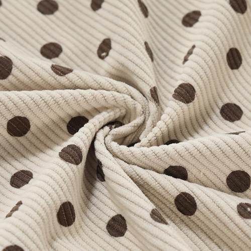 新款圆形波点印花布料亲肤舒适柔软家用布匹沙发垫服饰帽子辅料