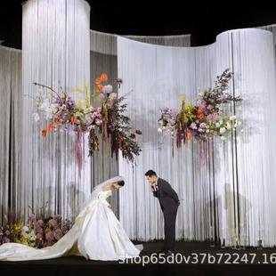 饰 线帘婚庆布置韩式 多尺寸款 式 婚礼加密流苏家用客厅隔断帘玄关装