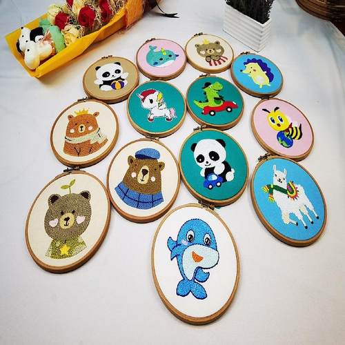 店主推荐戳戳绣刺绣材料包 休闲戳戳乐手工绣品DIY套件十字绣套装