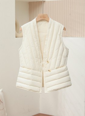 羽绒马甲女2025新款背心轻薄内穿保暖贴身女士打底内胆小马夹冬季