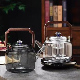 玻璃蒸煮茶壶加厚耐高温煮茶器电陶炉家用大容量花茶壶星空珠单壶