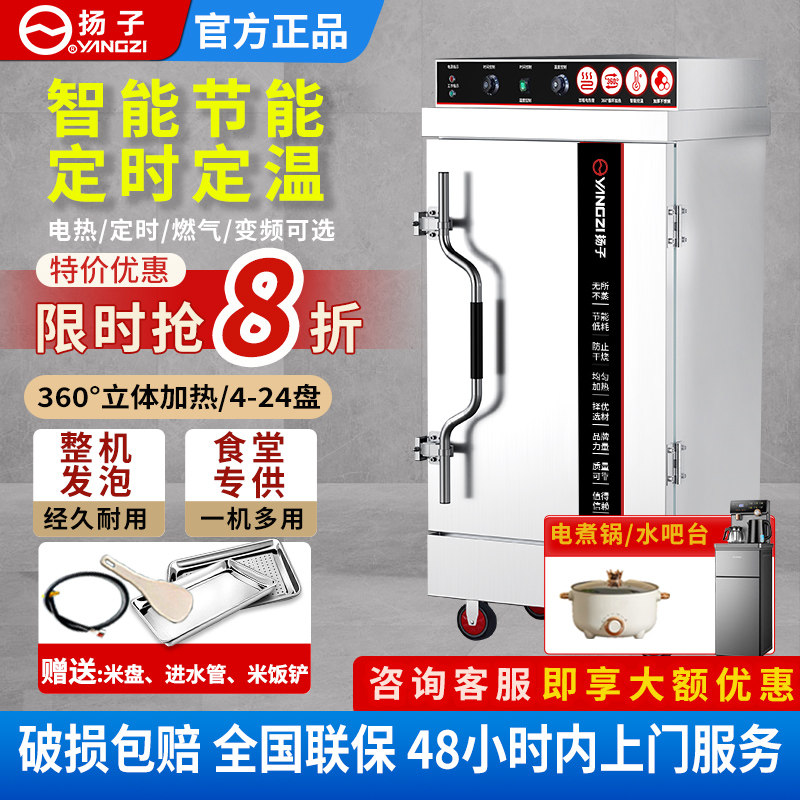 扬子不锈钢大容量商用蒸饭车燃气电蒸箱餐饮专用厨房设备自动蒸柜