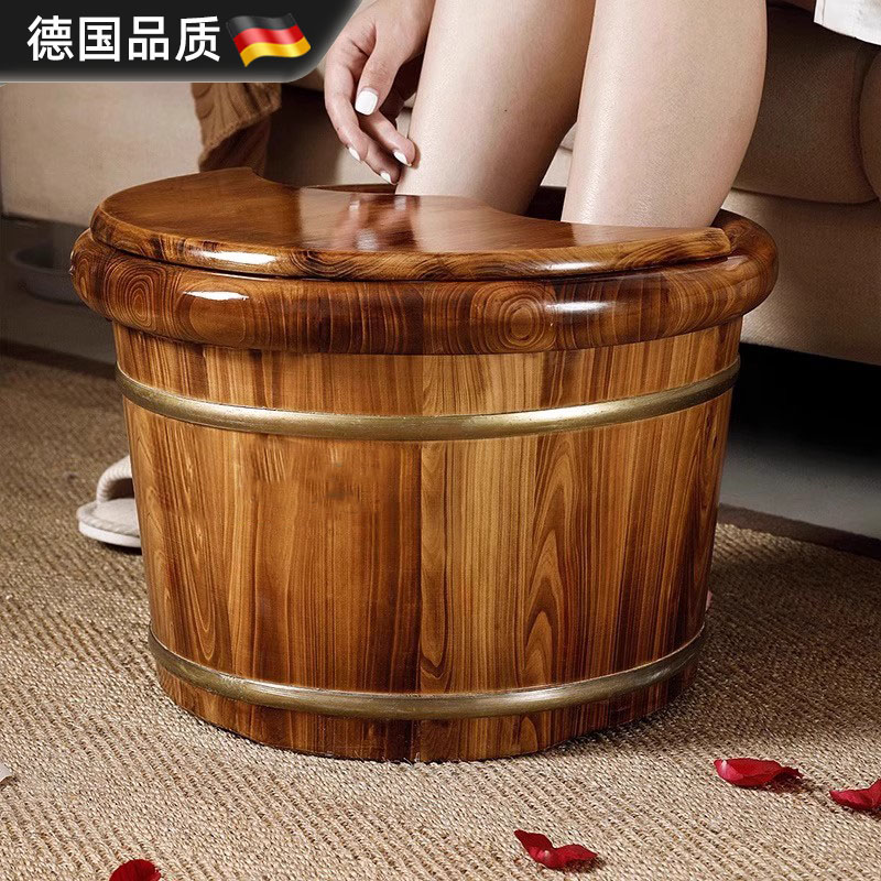 德国进口碳化泡脚木桶按摩泡脚桶
