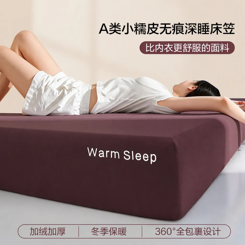 A类加绒加厚全包防尘床笠