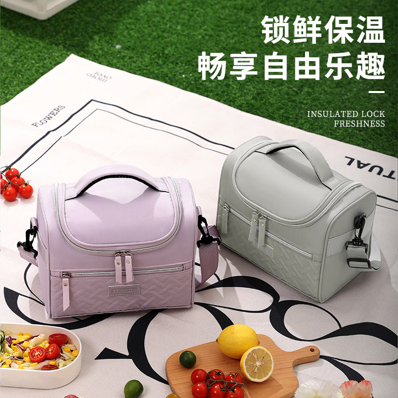 蓓恋户外露营保温包手提饭盒袋图片