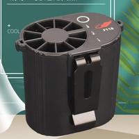 共田新品掛腰風(fēng)扇F118充電掛脖腰間芭蕉扇工地電扇大風(fēng)力降暑神器