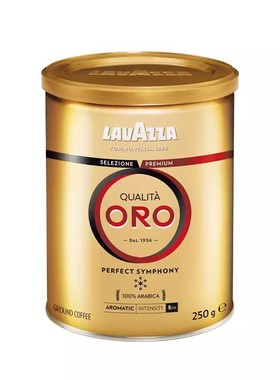 LAVAZZA 拉瓦萨 意大利原装进口黑咖啡ORO欧罗金罐装咖啡粉 250g
