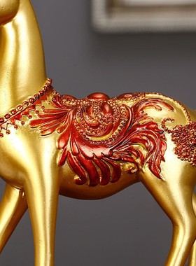 现代轻奢麋鹿摆件网红北欧创意酒柜电视柜客厅玄关家居装饰品摆设