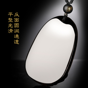 属马的守护神吊坠生肖马本命佛大势至菩萨普萨磨砂黑曜石项链饰品