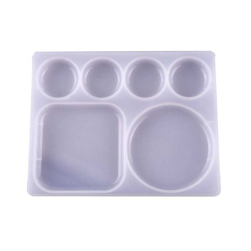 榕泰矽胶调色盘 学生美术水彩 颜料调色盘 绘制颜料 滴胶矽胶模具