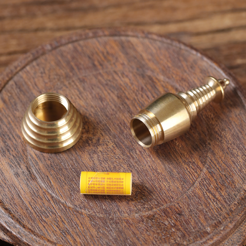 极速黄铜舍利塔嘎乌瓶项链随身空瓶吊坠嘎乌盒楞严咒挂件手机链钥