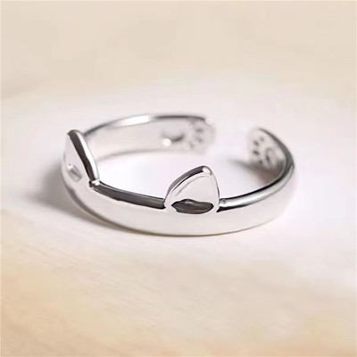 Pink Cute Cat Claw Ring Ladies Opening Adjustable Jewelry Ri