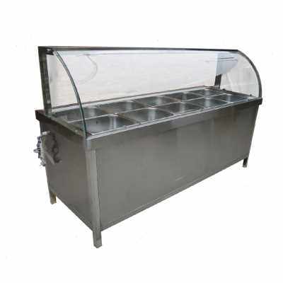 爆品快餐车玻璃罩粥售饭多功能食堂快餐保温台自助台商用早餐加热