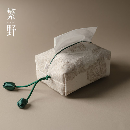 纸巾盒棉麻抽纸盒餐巾包装饰