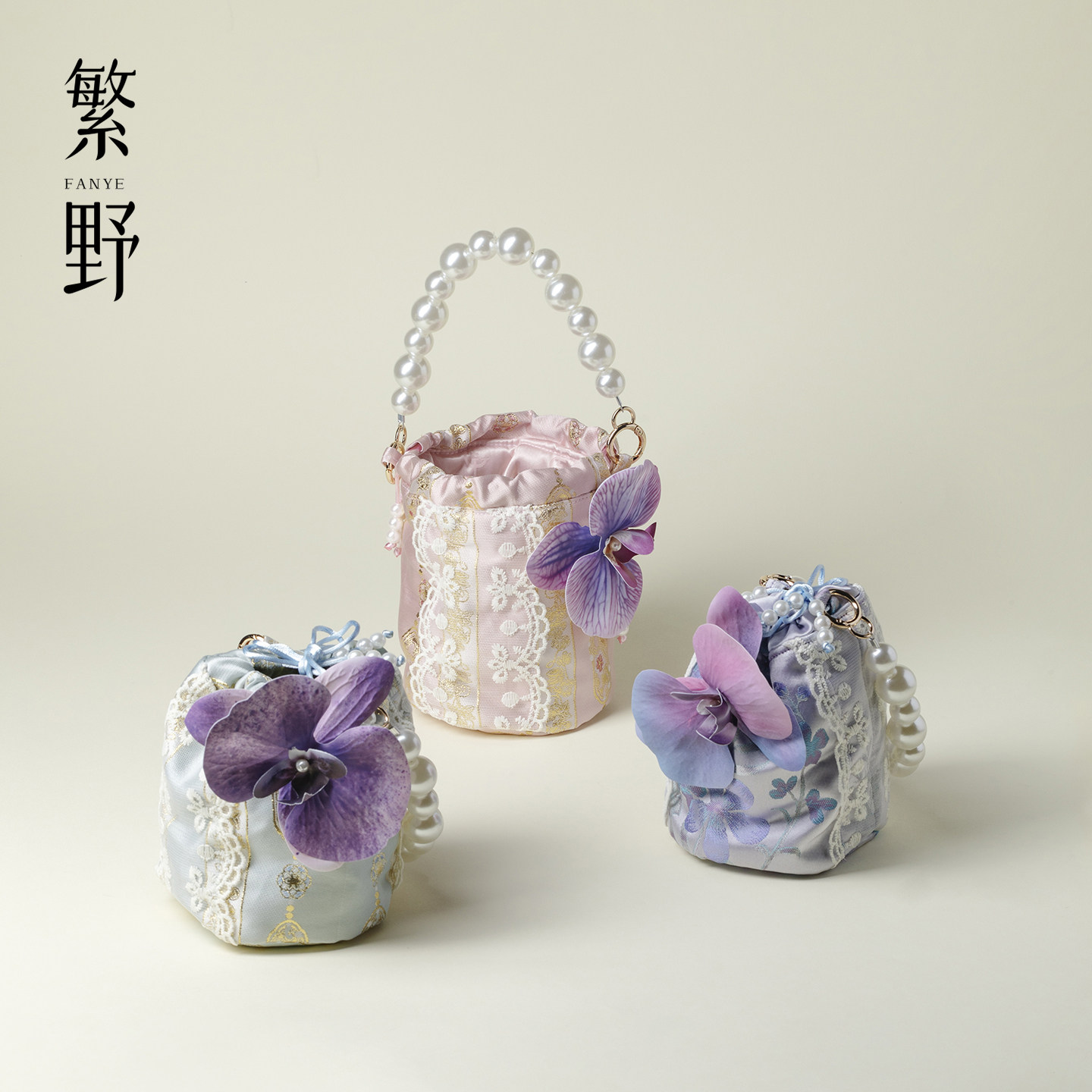 繁野中式束口包手提包diy包女士2026新款潮流行珍珠链茶具收纳包,收纳整理,茶具收纳盒,淘宝优惠券,粉丝福利购,淘宝优惠卷