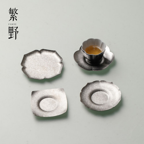 繁野纯钛手工花边隔热防烫杯垫