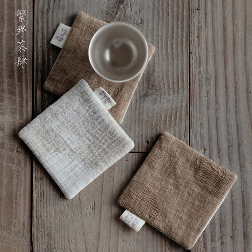 茶托杯垫棉麻茶具隔热垫茶垫