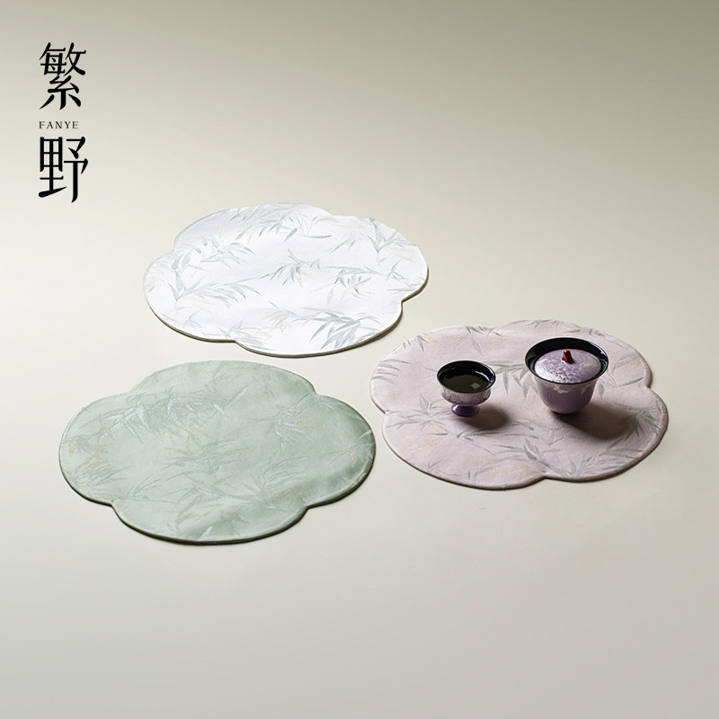 繁野织锦韵竹海棠茶席高颜值一人用干泡席茶几桌布隔热防水桌垫子,居家布艺,茶席,淘宝优惠券,粉丝福利购,淘宝优惠卷