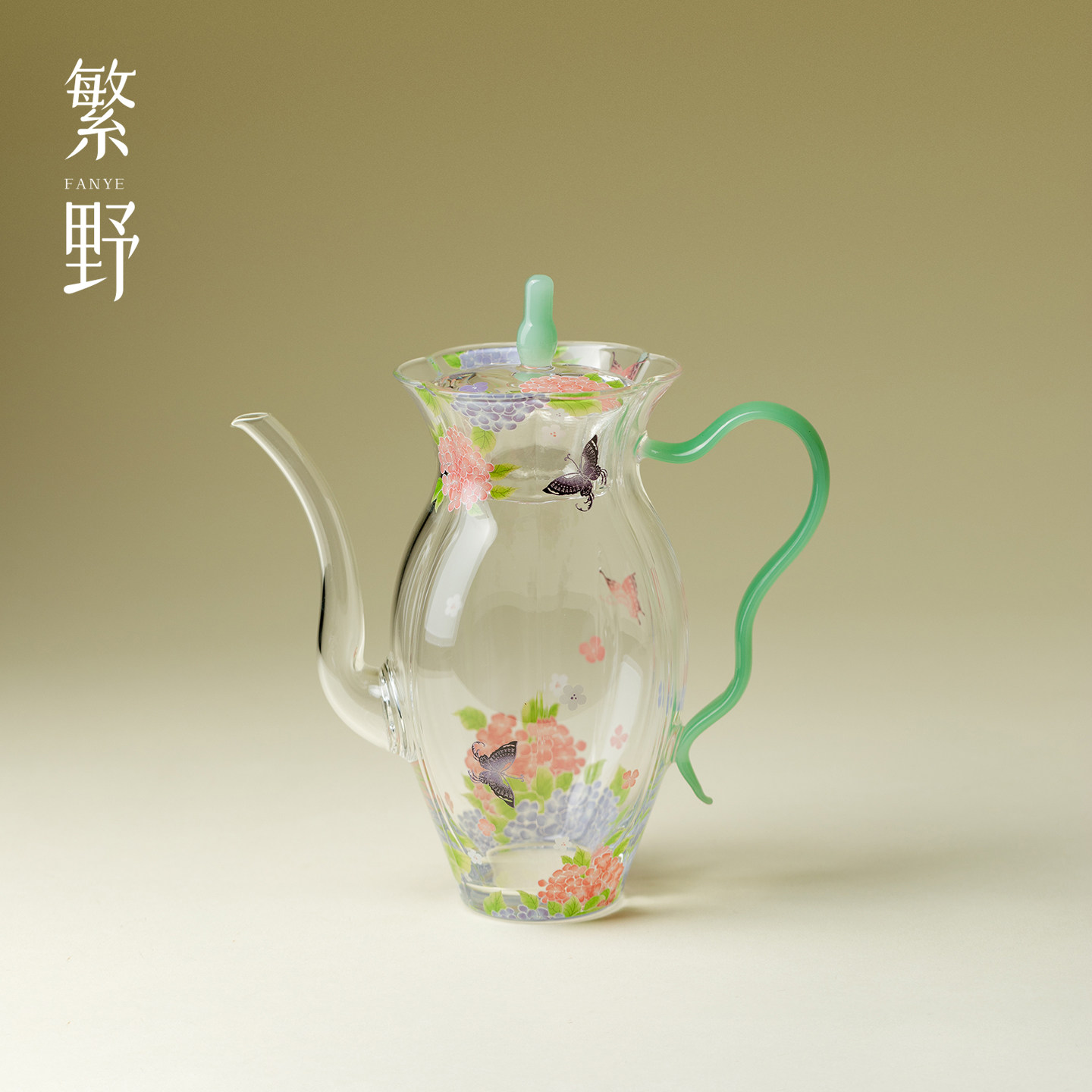 繁野 锦簇绣球水仙壶透明加厚耐高温玻璃分茶壶高档轻奢功夫茶具