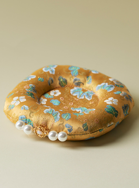 繁野 新中式浮光金壶承垫织锦刺子绣杯垫杯托茶道隔热壶托茶垫子