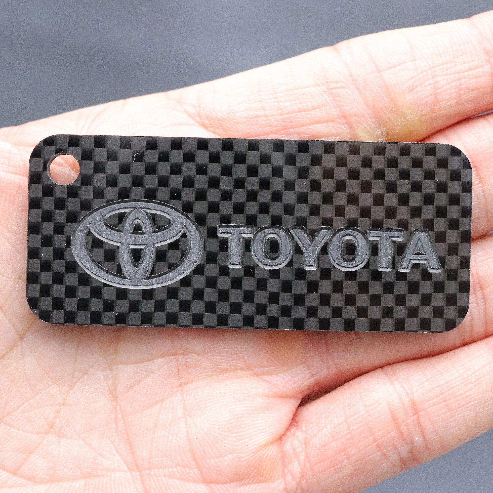 真碳纤维丰田TOYOTA 汉兰达 埃尔法卡罗拉汽车钥匙扣挂件男女礼物