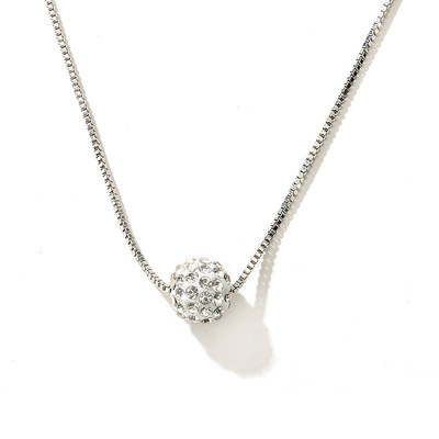 新品Korean exquisite jewelry Shambhala diamond ball pearl ne