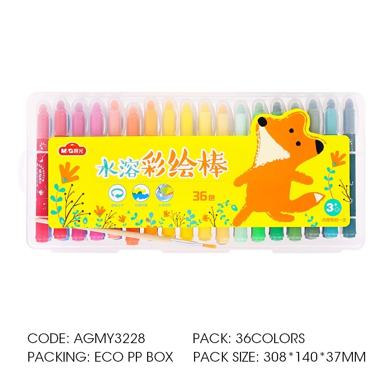 新品MG 24/36/48 Colors Twistable Washable Crayons  Watercolo
