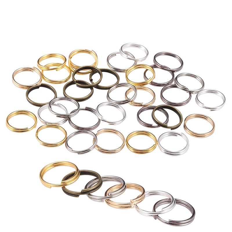 新品50-200pcs/lot 4-20mm Open Jump Rings Double Loops Split