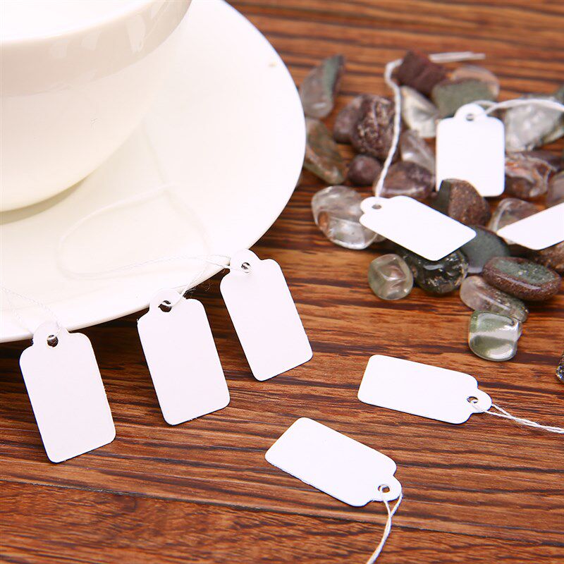 500pcs Price Label Tags String Tie Watch Jewelry Display Mer