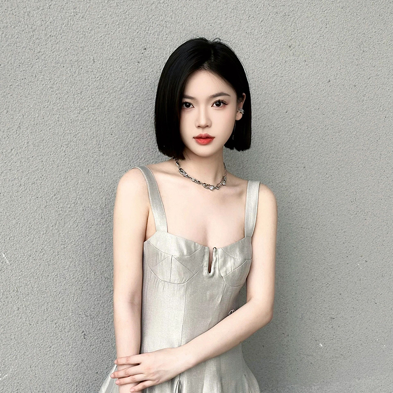 假发女短发自然仿全真人发中分刘海波波头短直发新款减龄全头套式