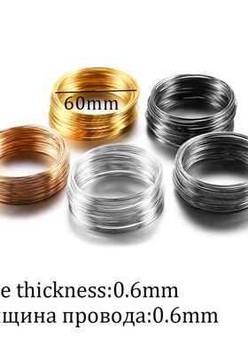 新品100 Loops/lot 0.6mm Memory Steel Wire For DIY Beading Br