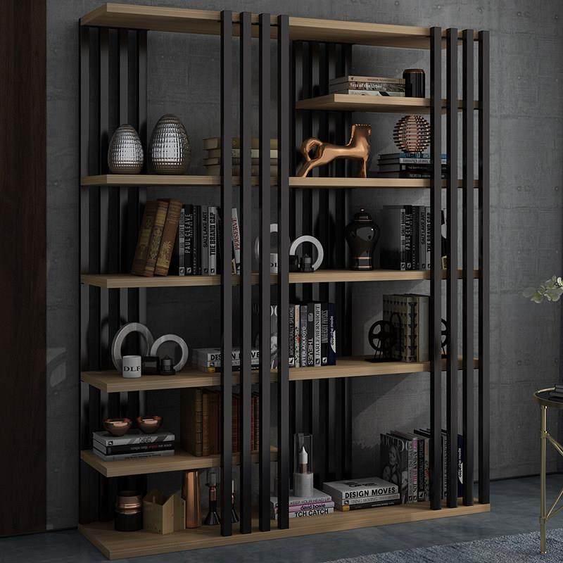 书架置物架客厅铁艺多层书架落地简约收纳层架子工业风简易书柜卧,住宅家具,书架,淘宝优惠券,粉丝福利购,淘宝优惠卷