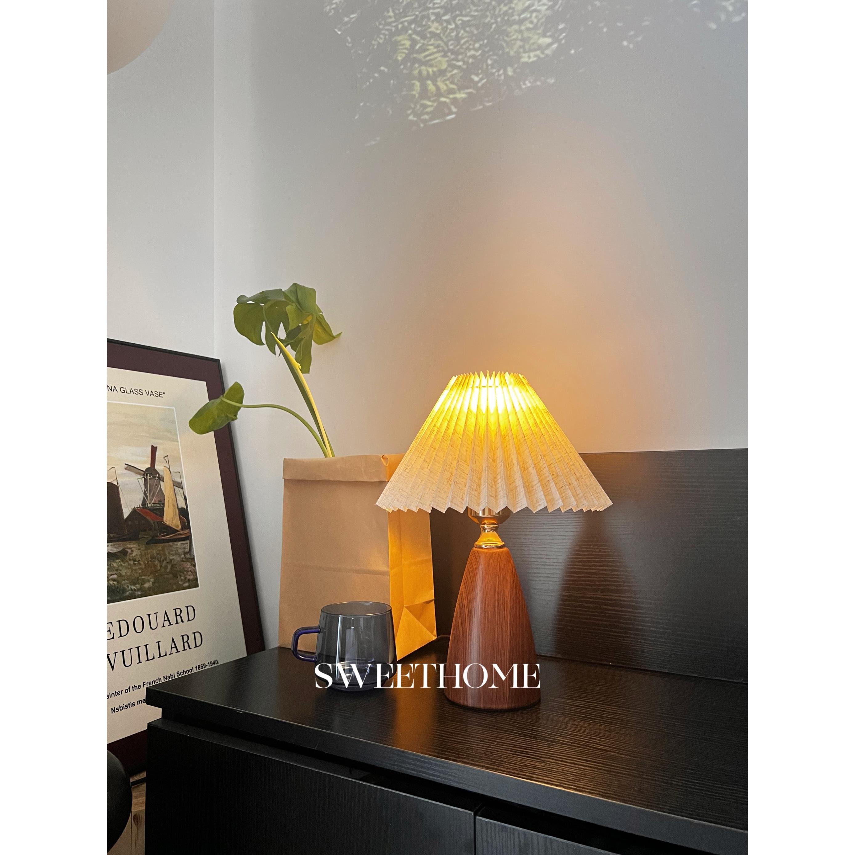 SweetHome * 中古vintage台灯侘寂风卧室高级新中式覆古风