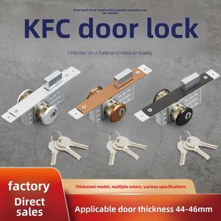 肯德基门锁通用铝合金型材麦当劳门锁核心地弹簧门地锁框架玻璃门