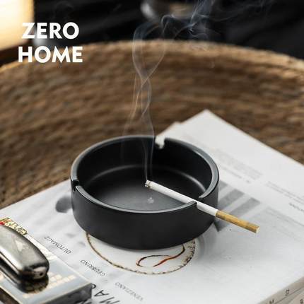 ZERO-HOME 创意陶瓷烟灰缸 日式家用迷你灰缸 办公室小号简约烟缸