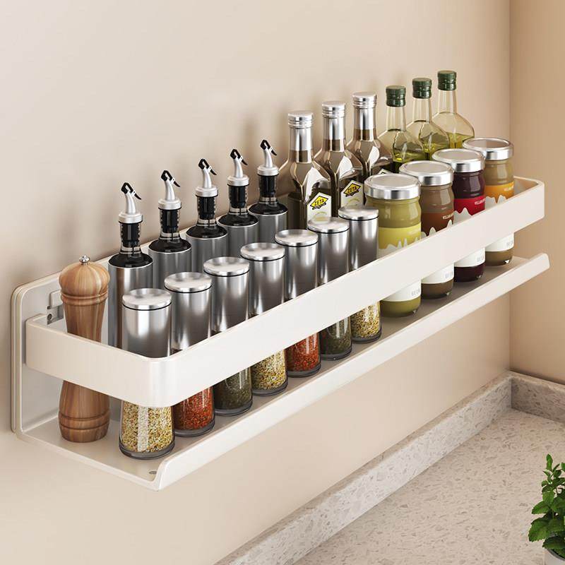白色厨房置物架免打孔壁挂调料架墙上不锈钢多功能家用大全收纳架,厨房/烹饪用具,厨房置物架/置物柜/角架,淘宝优惠券,粉丝福利购,淘宝优惠卷