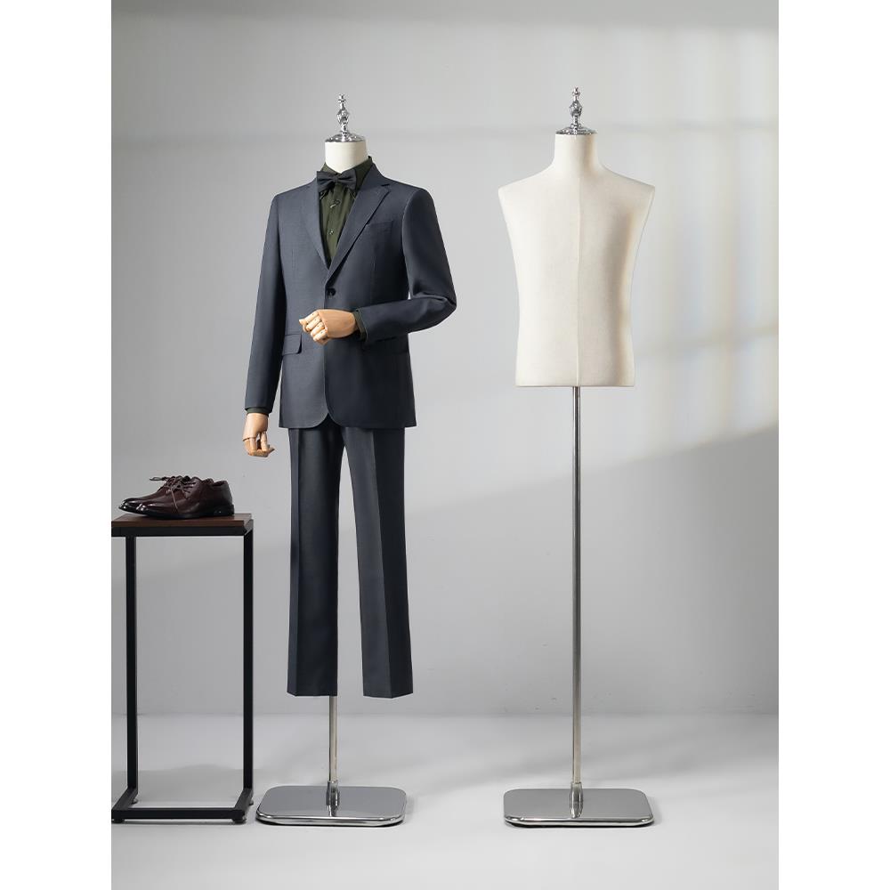 服装店潮牌男装礼服西服模特道具半身假人台橱窗陈列展示架子全身