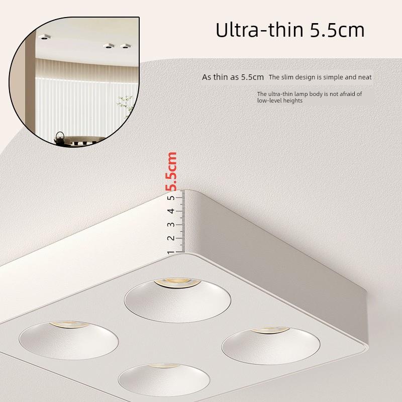 合品超薄表面安装六头大胆灯全光谱客厅无主灯防眩眼保护六孔管高