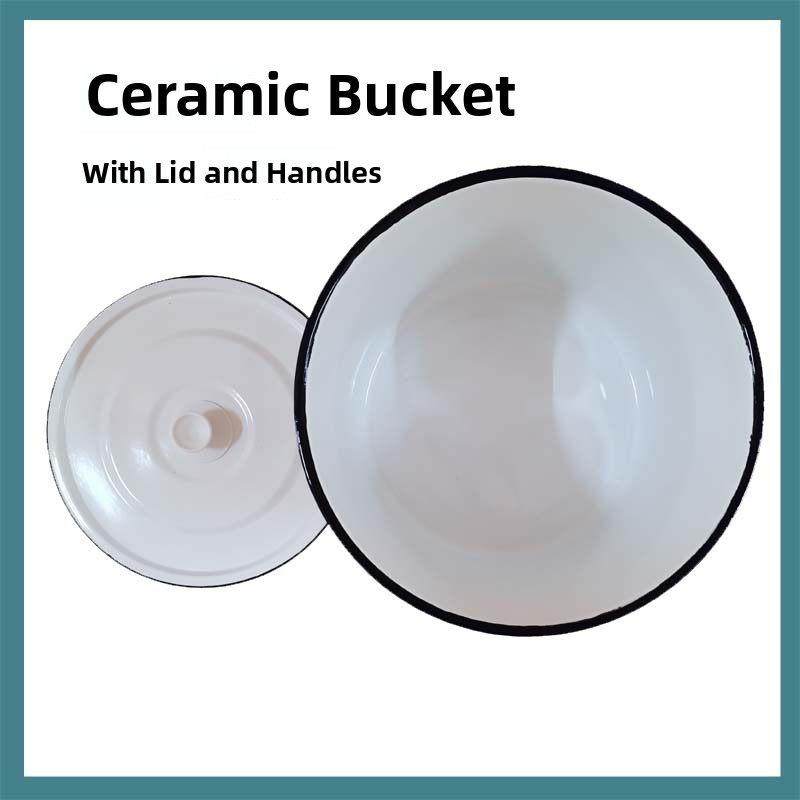 搪瓷加厚圆底桶带耳盖大米桶酸碱圆筒茶桶实验桶可发票,厨房/烹饪用具,米桶/米缸,淘宝优惠券,粉丝福利购,淘宝优惠卷