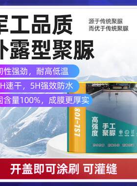外露型手工聚脲屋顶露台外墙水池裂缝室外新型环保涂刷防水材料