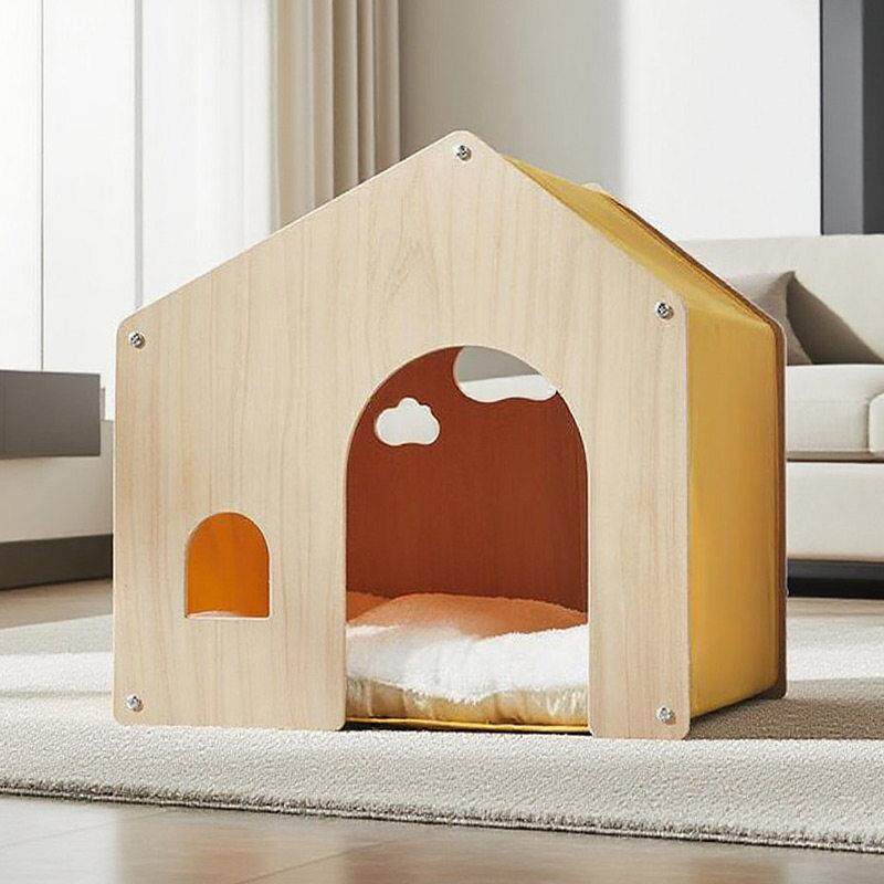 木质猫狗窝四季通用封闭式宠物房子帐篷可拆洗一体猫屋泰迪狗屋