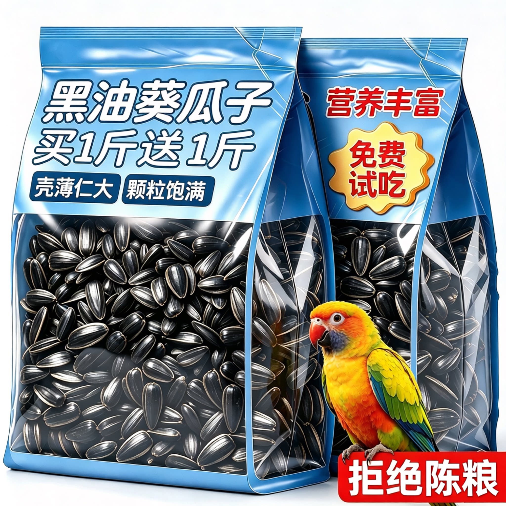 鹦鹉油葵黑瓜子鸟粮黑珍珠葵花籽