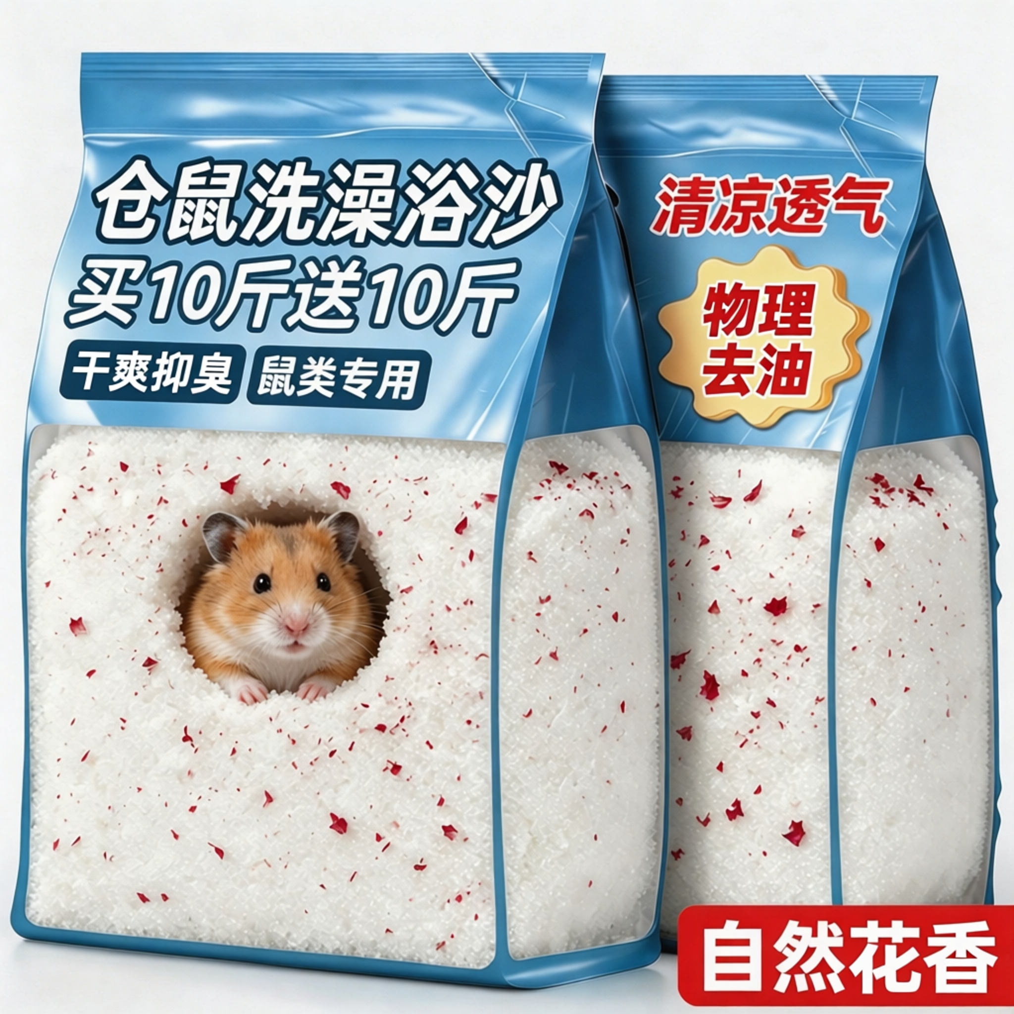 仓鼠金丝熊专用浴沙尿沙二合一!