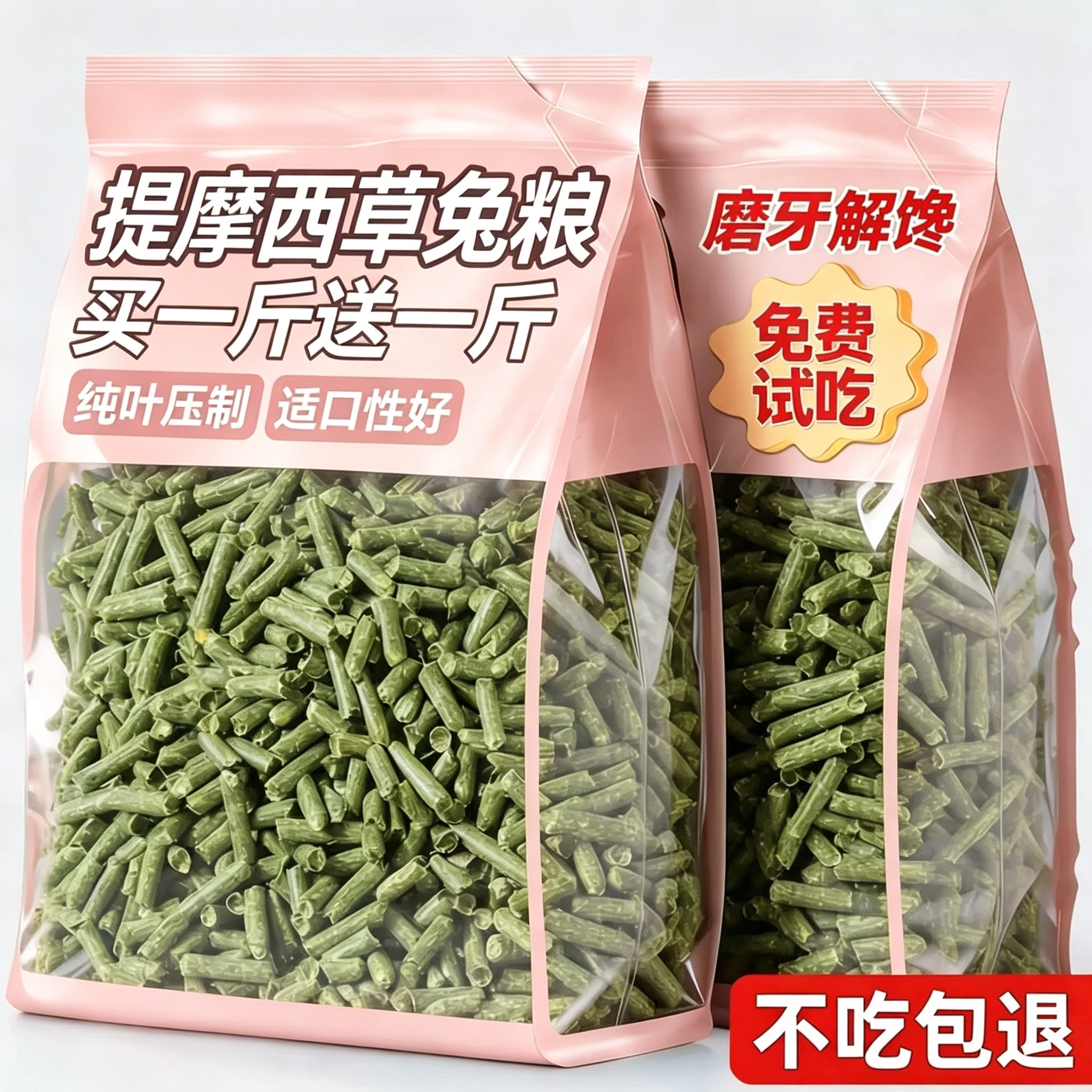 兔粮兔饲料提摩西草颗粒幼兔专用