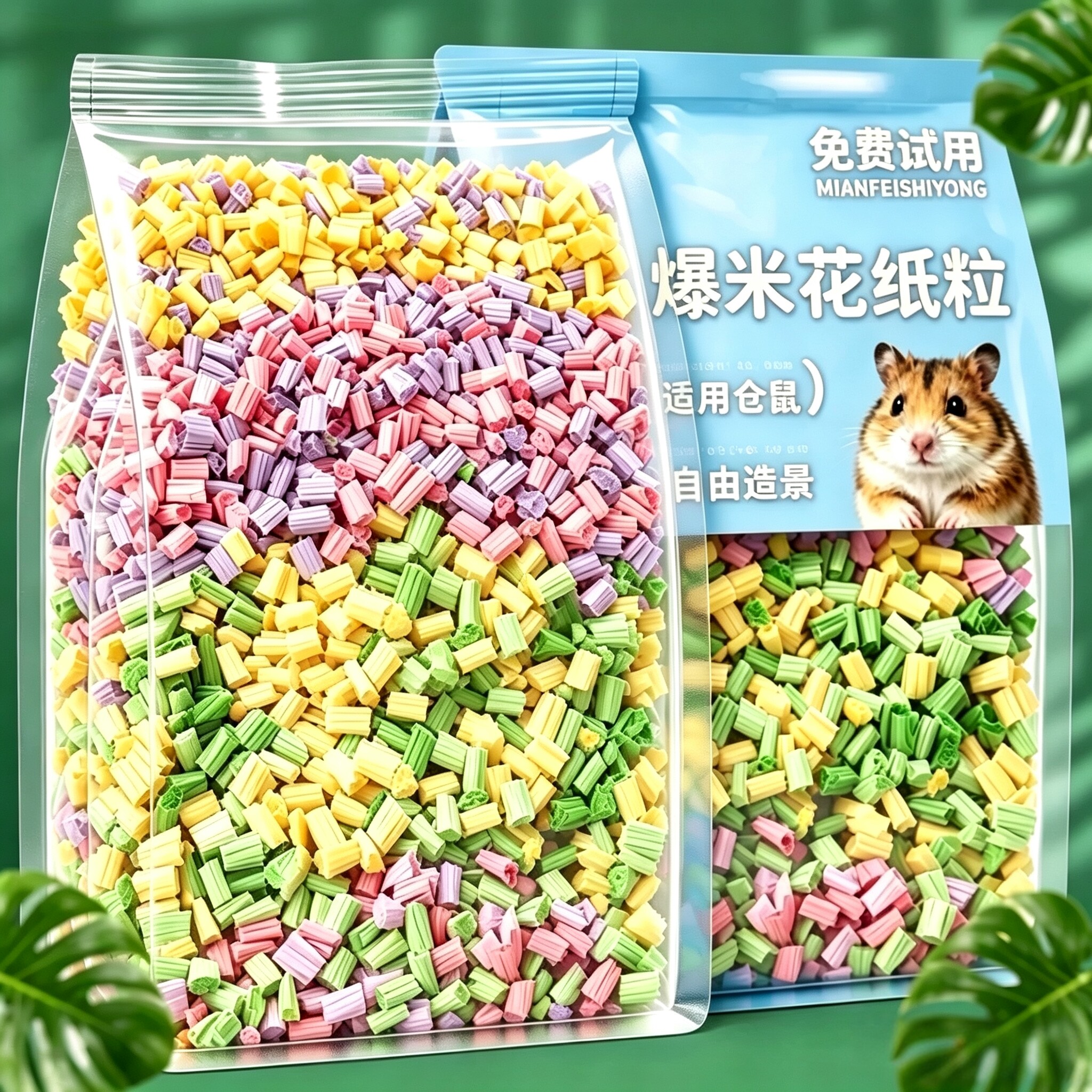 仓鼠造景吸水纸粒垫料图片