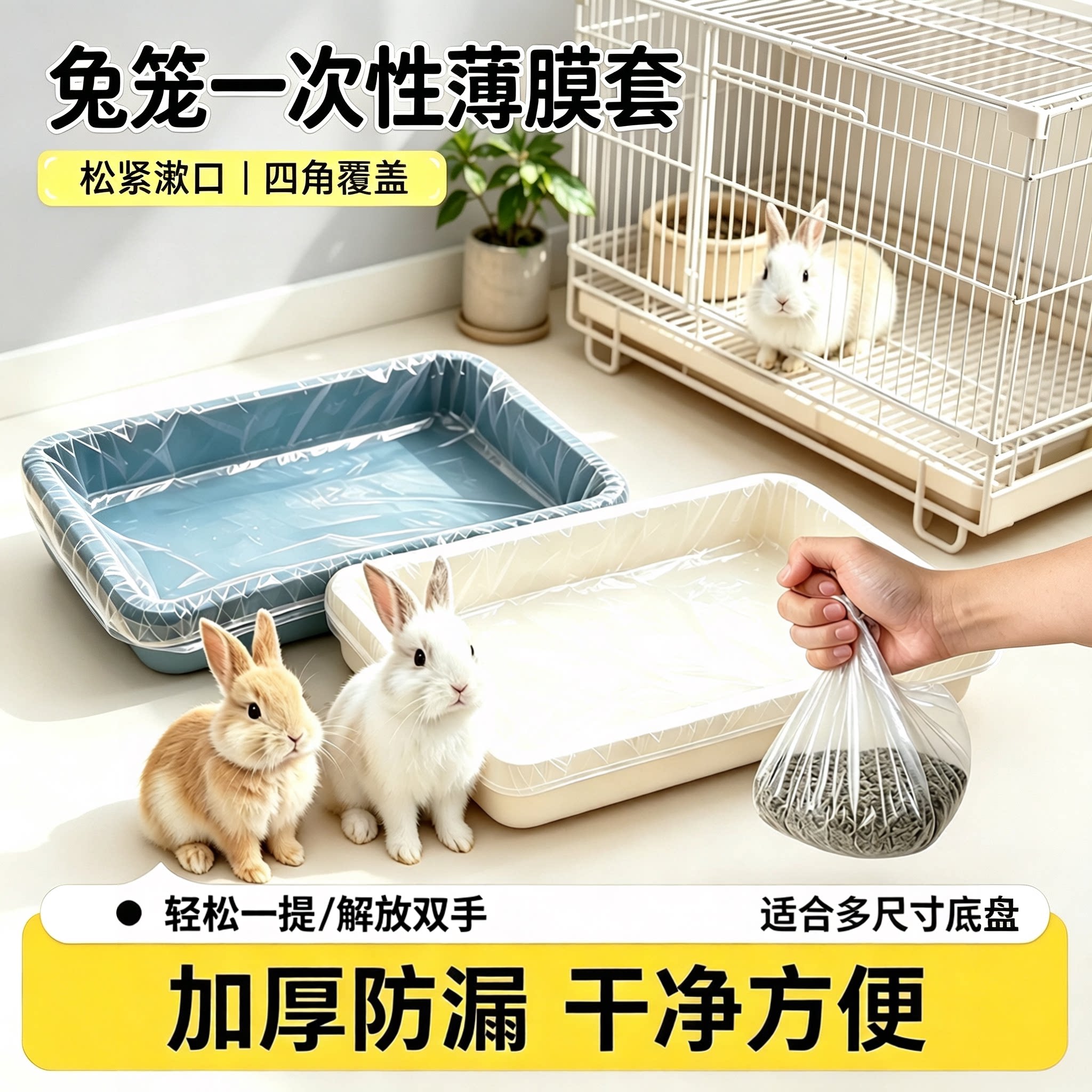 兔笼薄膜套一次性宠物托盘清洁袋