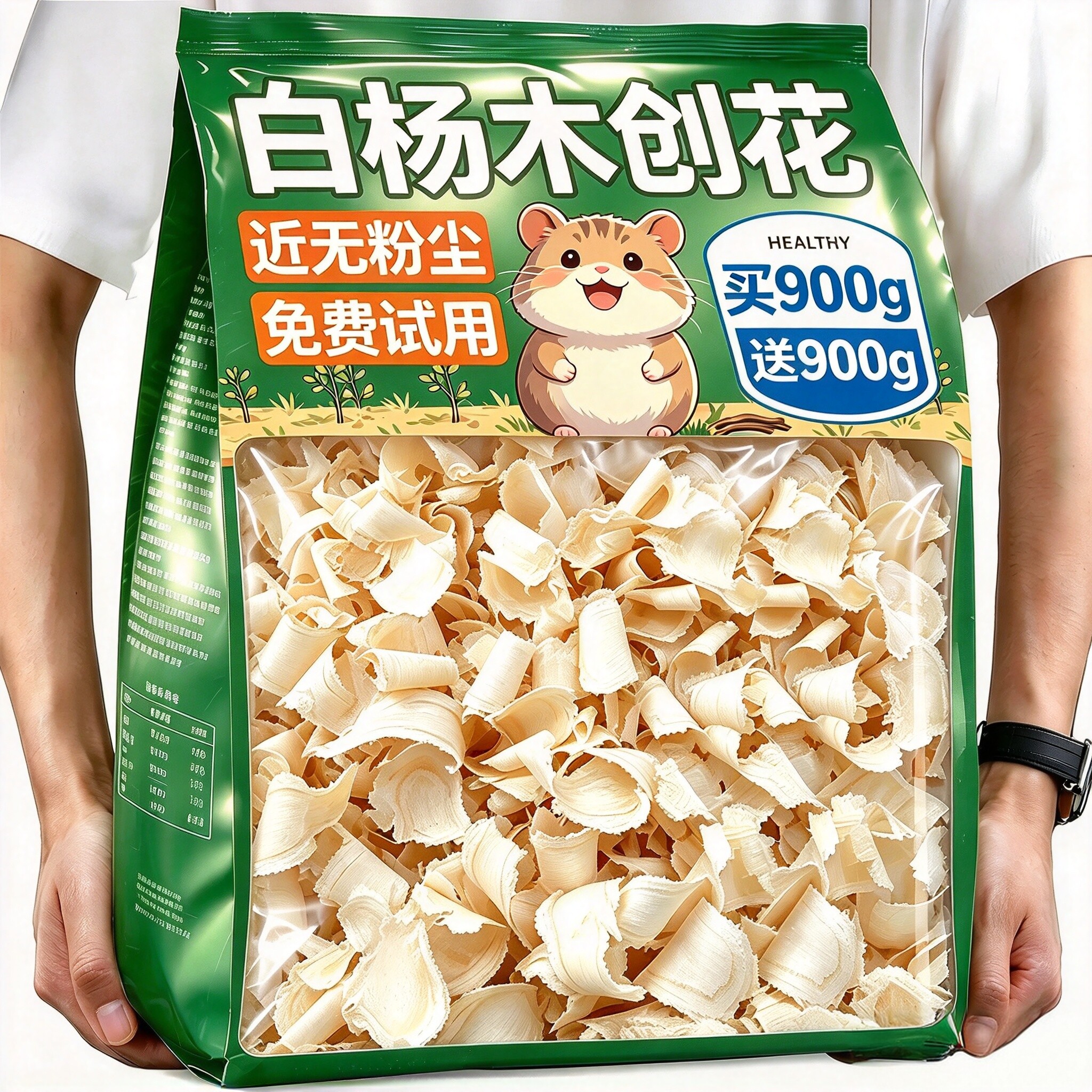 白杨木刨花大号仓鼠木屑垫料保暖吸湿低尘除金丝熊臭造景宠物专用