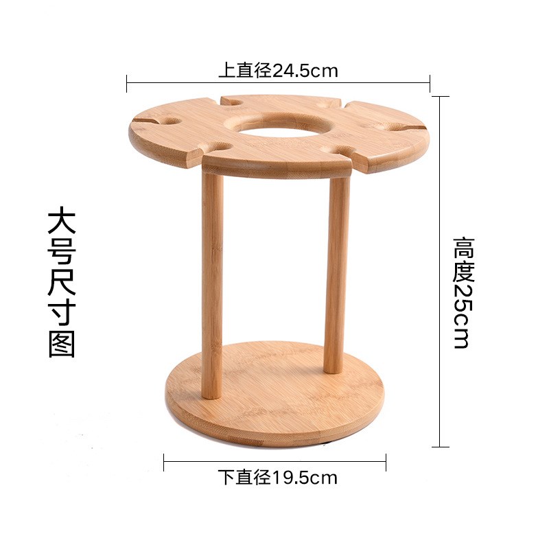 现代简约竹制红酒杯杯架套装x葡萄酒杯悬挂架家用高脚杯酒杯倒挂